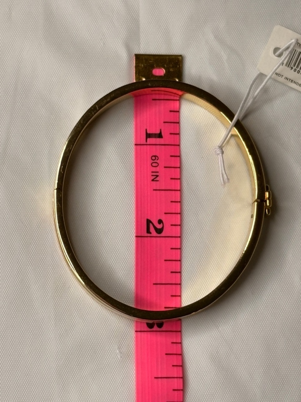 Tory Burch Gold Tone Multicolor Enamel Logo Bangle - Picture 6 of 8